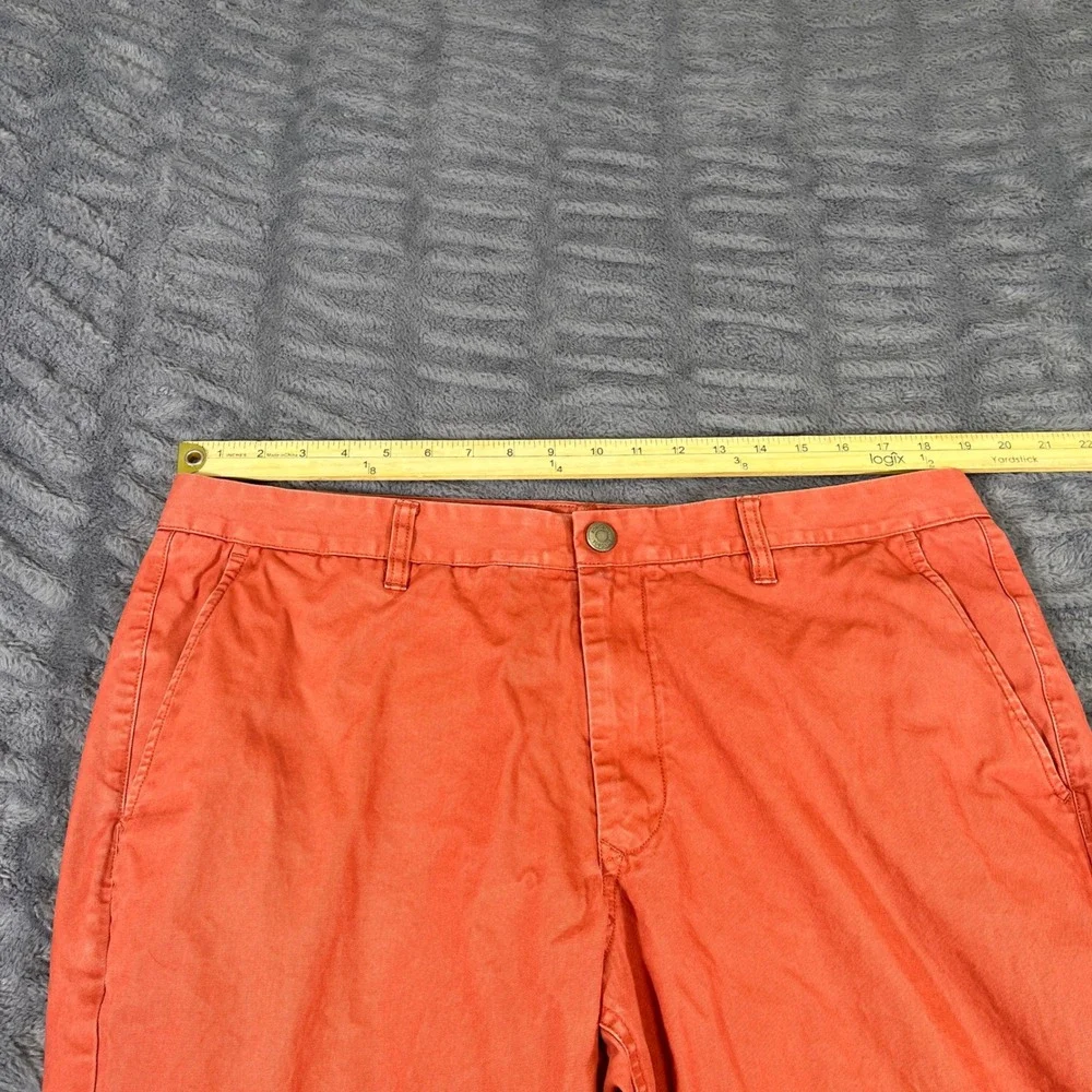 Bonobos‎ Mens Slim Straight Chino Pants 38x30 Coral Orange Cotton Trousers AN423